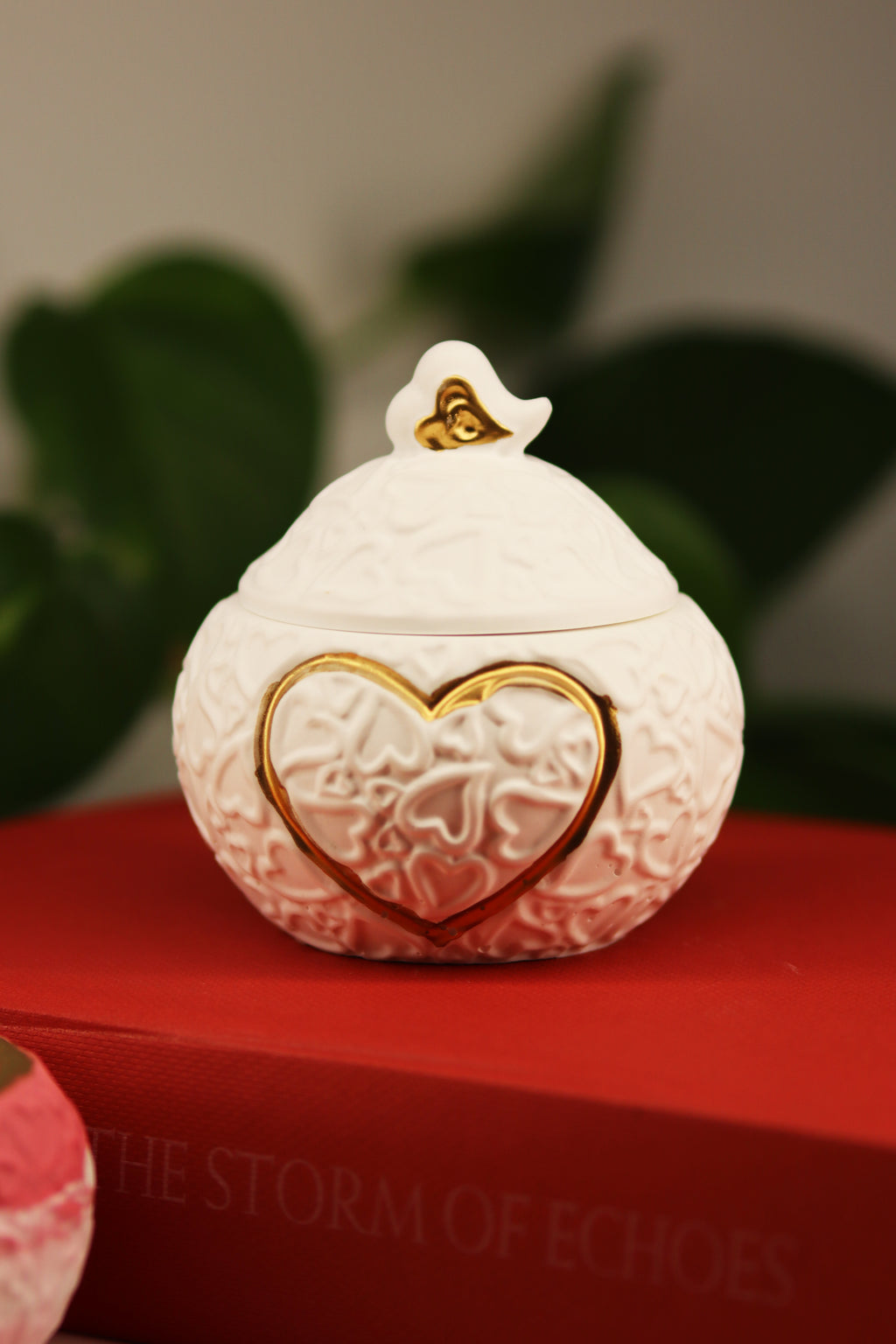 Set of two love theme candles